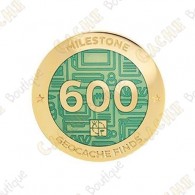 Geocoin "Milestone" - 600 Finds