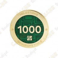 Geocoin + Travel Tag "Milestone" - 1000 Finds