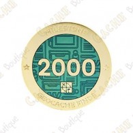 Geocoin "Milestone" - 2000 Finds