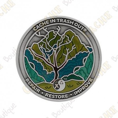 Géocoin "CITO" 2021 - Silver -  Geocoin + Traveler