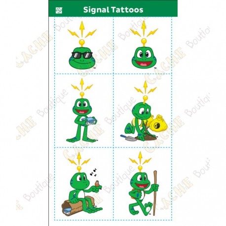 Tattoos Signal the Frog®️ : Feuille de 6 tattoos