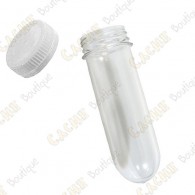  Tubo de plástico (PET) transparente con tapón de rosca. 