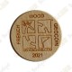 Wooden coin - Geo Christmas