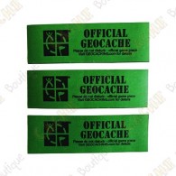 "Official Geocache" Mini stickers - Pack of 3
