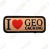 Rectangular "I love Geocaching" patch
